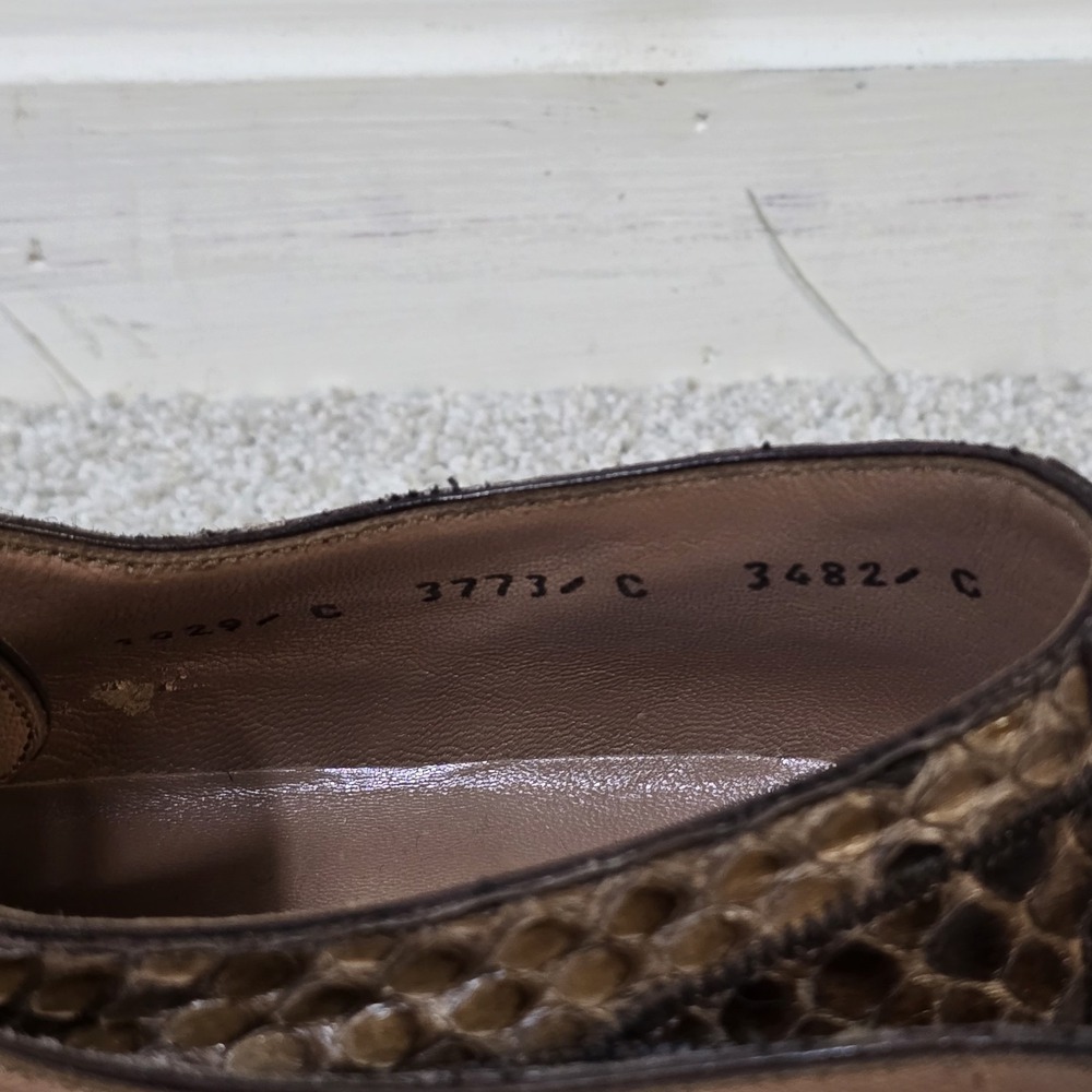 Prada Men's Patchwork Python Croc Leather Dress S… - image 7